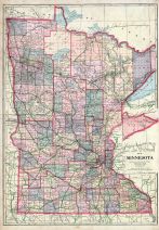 Minnesota State Map, Polk County 1915